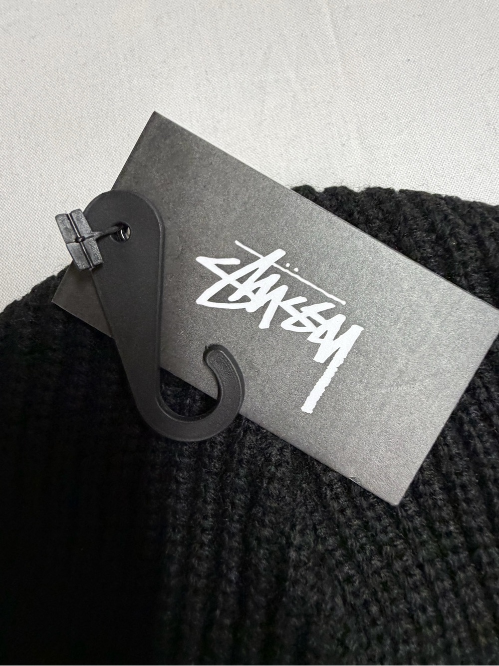 Men’s Black Stussy Knit Beanie